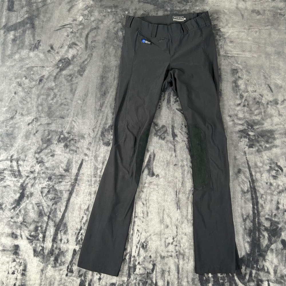 Irideon Riding Breeches Women Medium Black Knee Patch Equestrian Pants